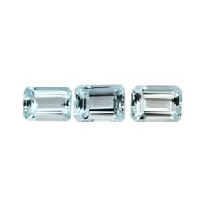 Aquamarine – Emerald Cut – 7 x 5 mm (Light Blue)