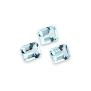 Aquamarine – Emerald Cut – 9 x 7 mm (Light Blue)