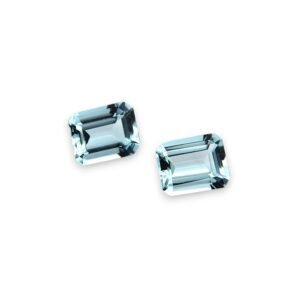 Aquamarine – Emerald Cut (Pair) – 10 x 8 mm – 5.26 ct