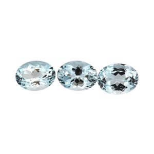 Aquamarine – Oval – 6 x 4 mm (Light Blue)