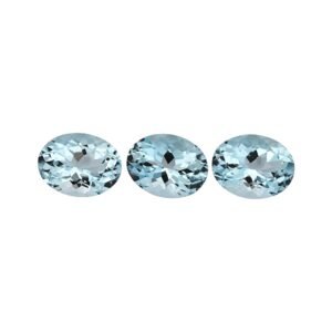 Aquamarine – Oval – 9 x 7 mm (Mid Blue)