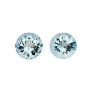 Aquamarine – Round (Pair) – 9 mm – 4.52 ct