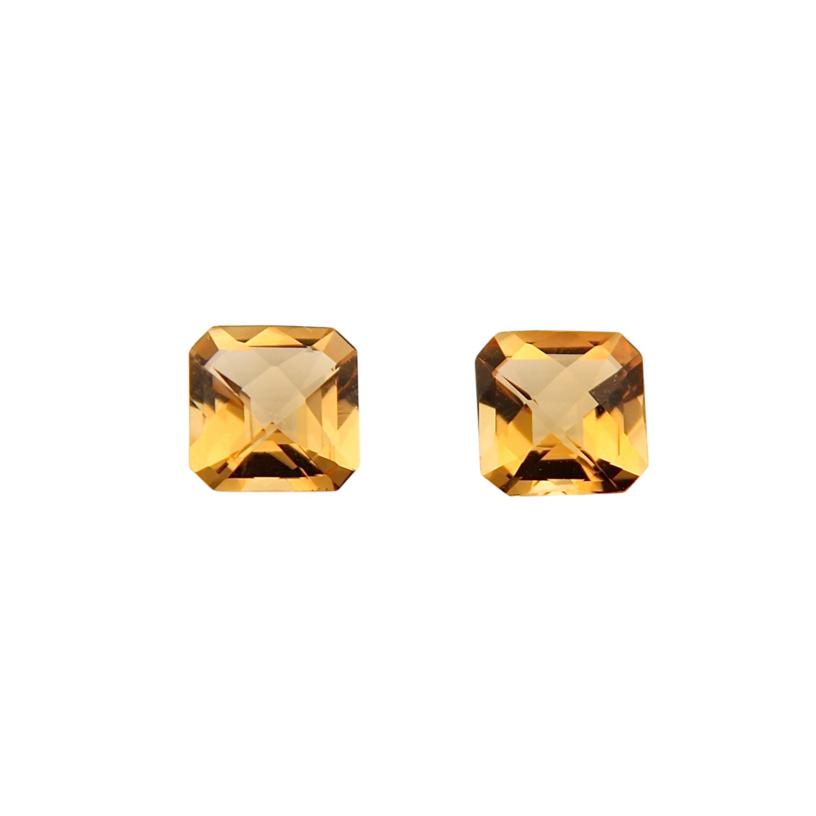 Citrine - Emerald Cut - 7 mm - Checker Board