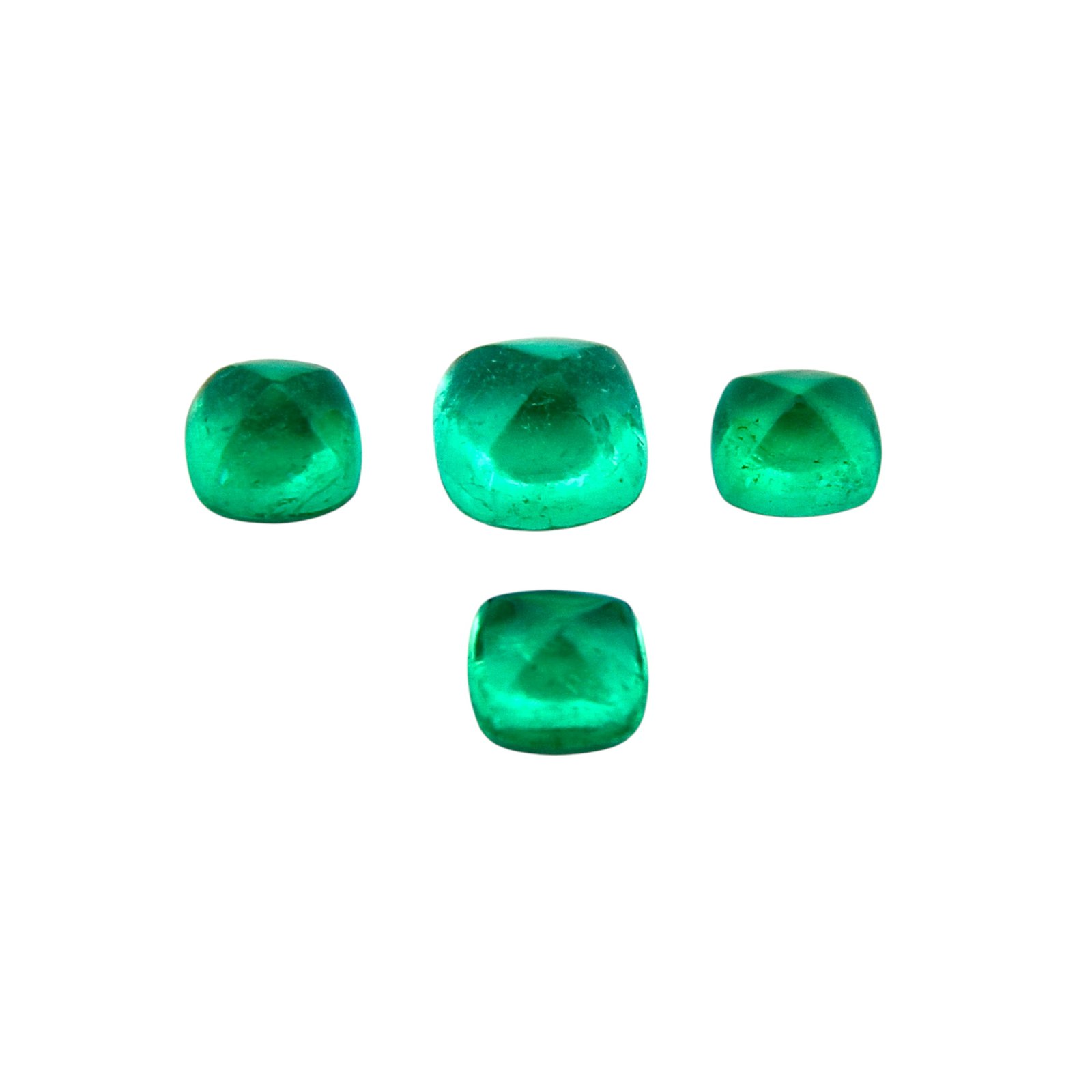 Colombian Emerald - Sugarloaf - 3.10 ct - Four Piece Set