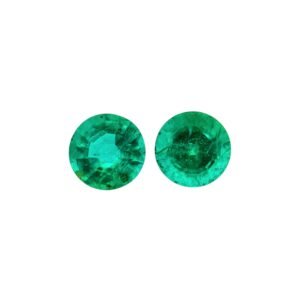 Emerald – Round (Pair) – 6 mm – 1.54 ct