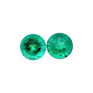 Emerald – Round (Pair) – 6.7 mm – 2.20 ct