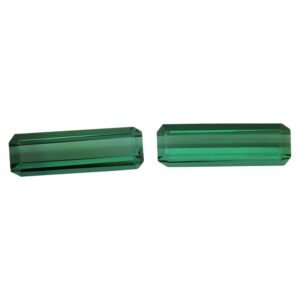 Green Tourmaline – Emerald Cut (Pair) – 13.6 x 4.5 mm – 3.72 ct