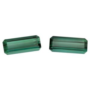 Green Tourmaline – Emerald Cut (Pair) – 11.8 x 5 mm – 4.42 ct