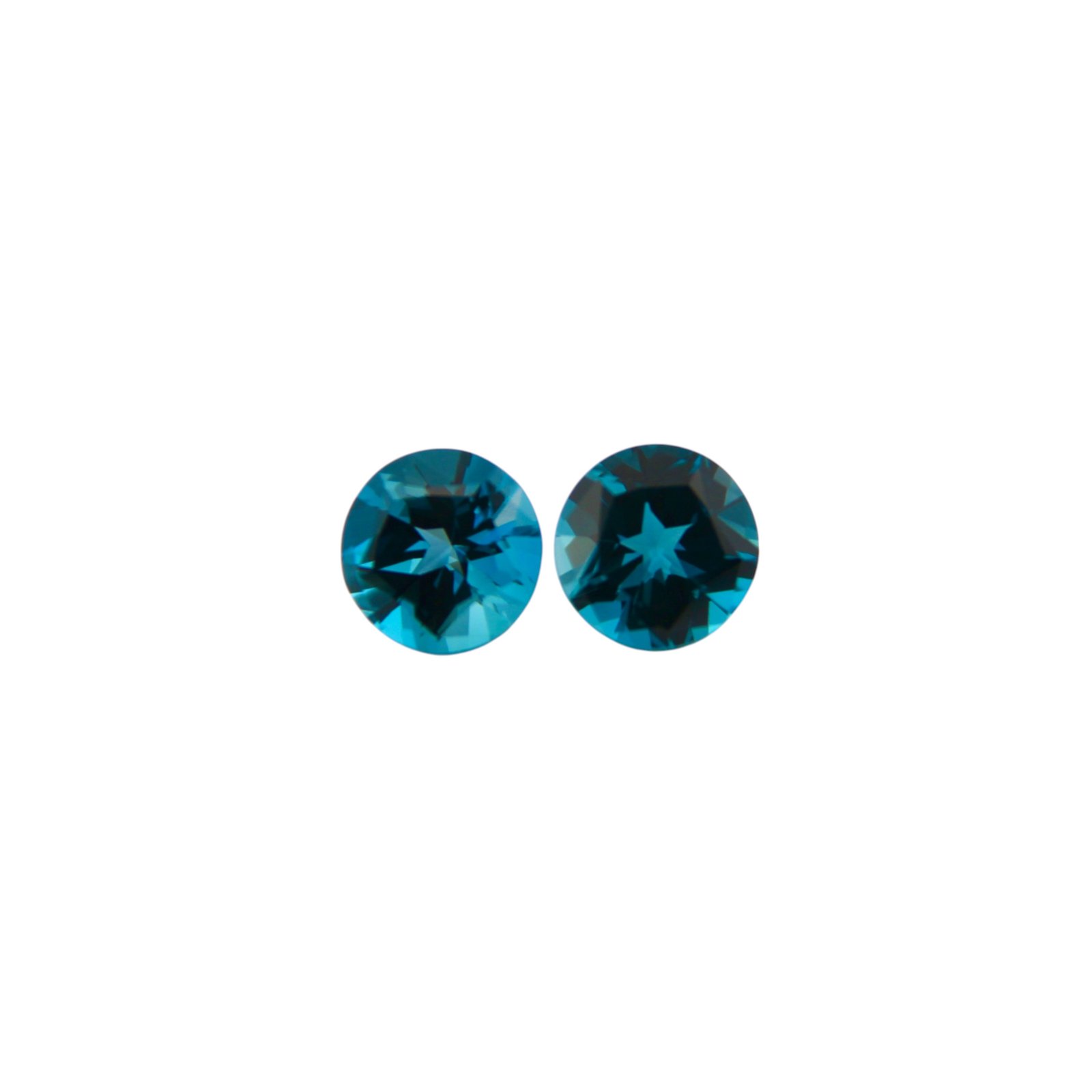 London Blue Topaz - Round (Pair) - 8 mm - 4.66 ct (Star Cut)
