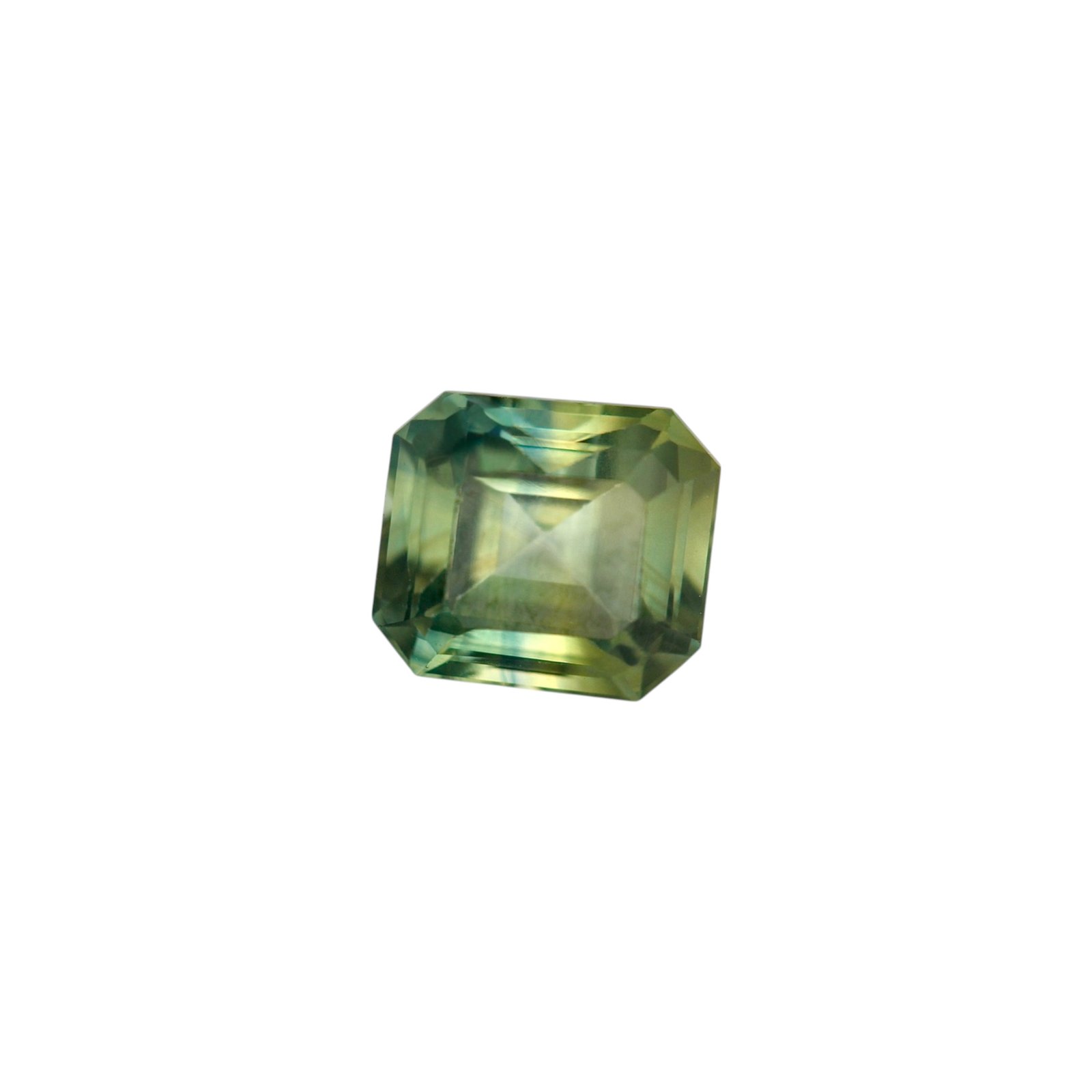 Madagascan Parti Sapphire - Square Emerald Cut - 5.89 x 5.28 mm - 1.12 ct