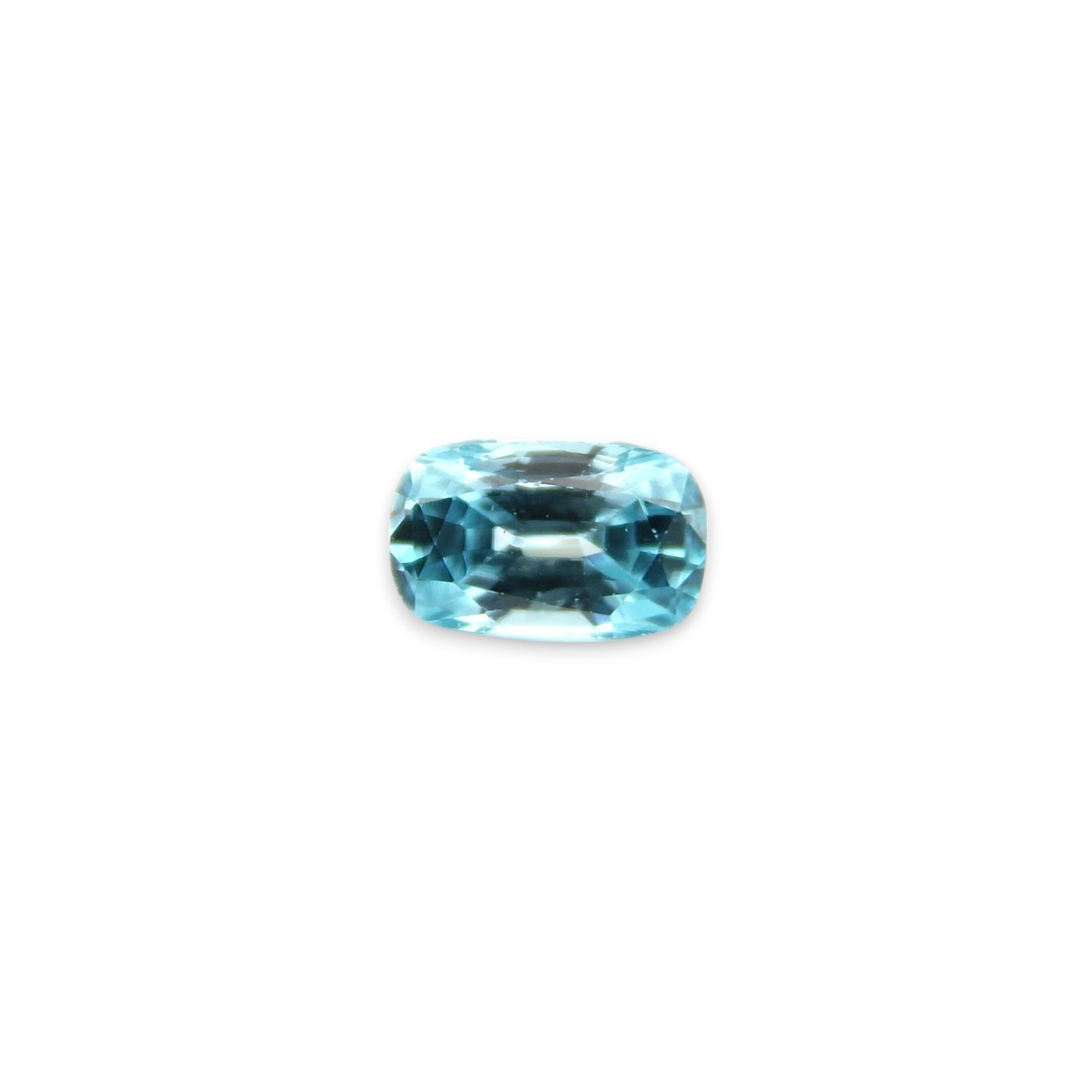 Natural Blue Zircon - Cushion - 10.55 x 6.25 mm - 3.95 ct
