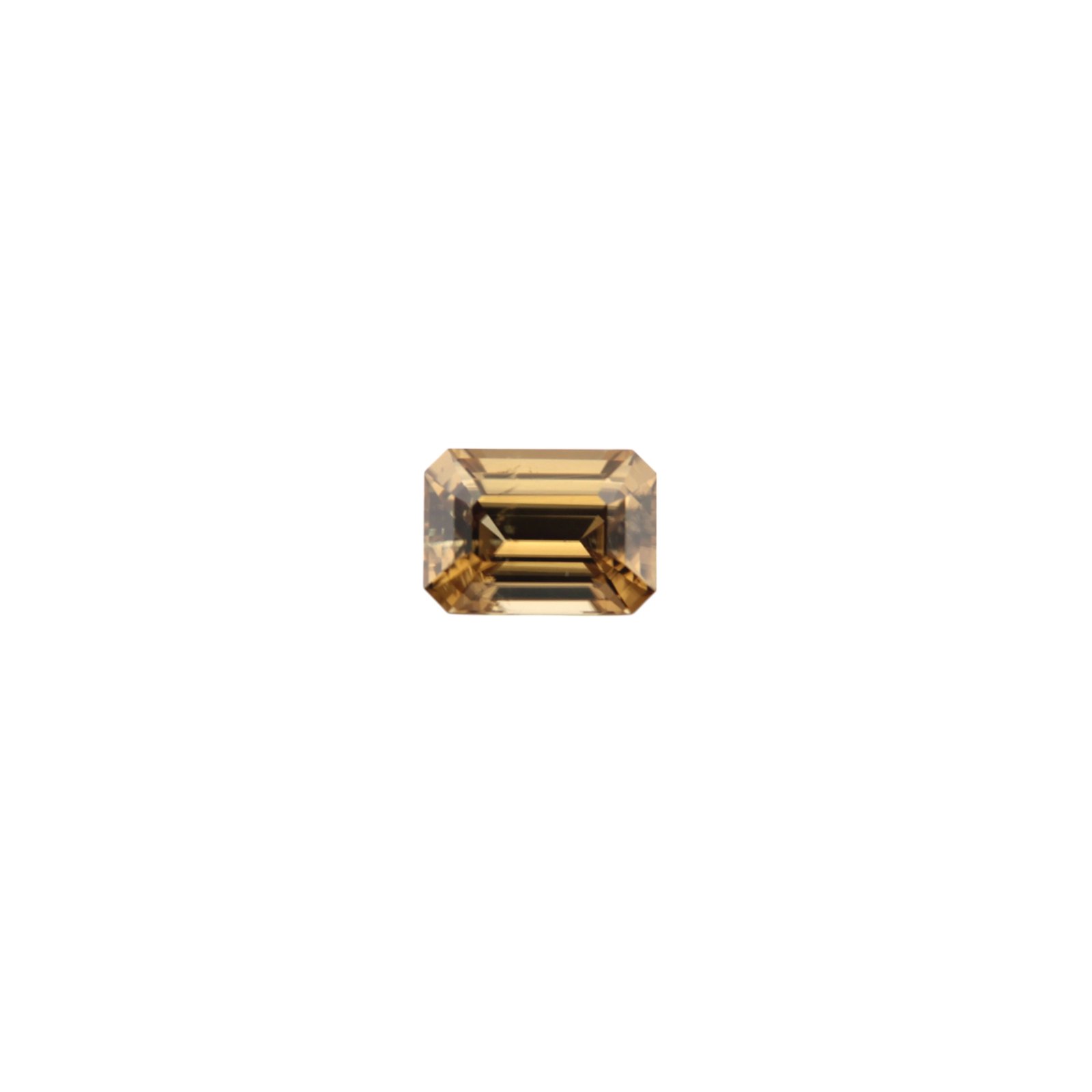 Natural Brownish-Yellow Zircon - Emerald Cut - 9.5 x 7 mm - 3.88 ct