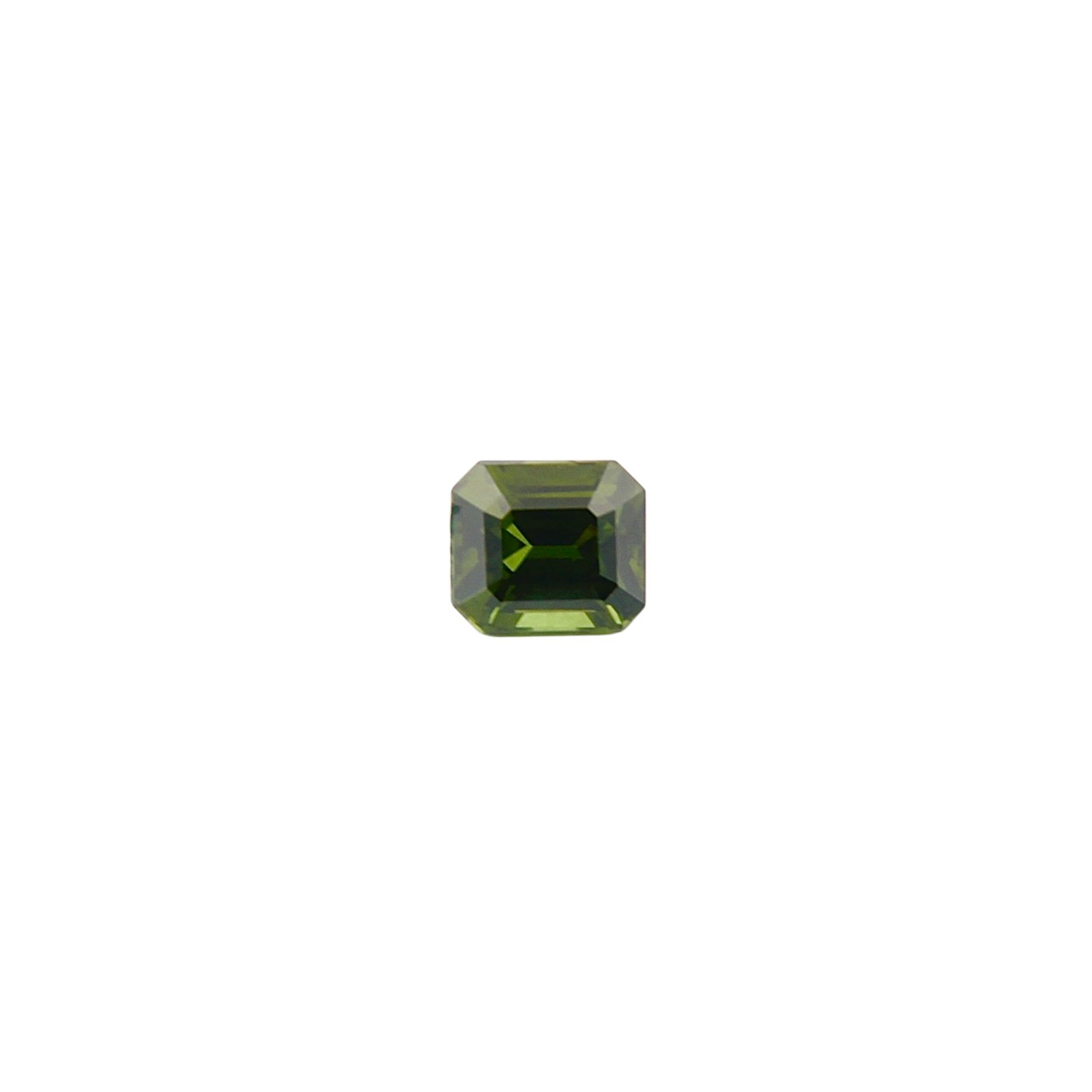 Natural Green Zircon - Emerald Cut - 6.5 x 6 mm - 1.84 ct