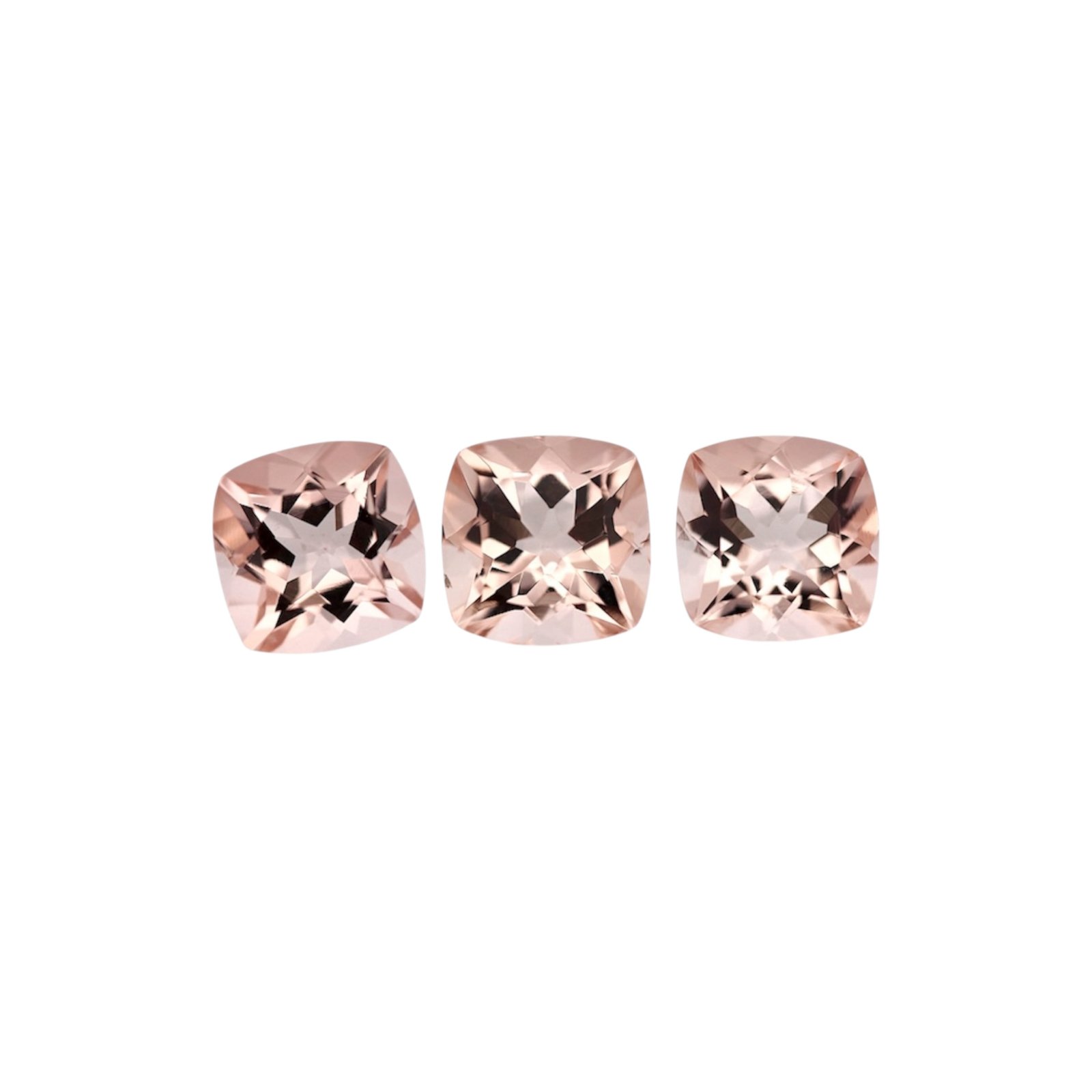 Peach Morganite - Cushion - 7 mm