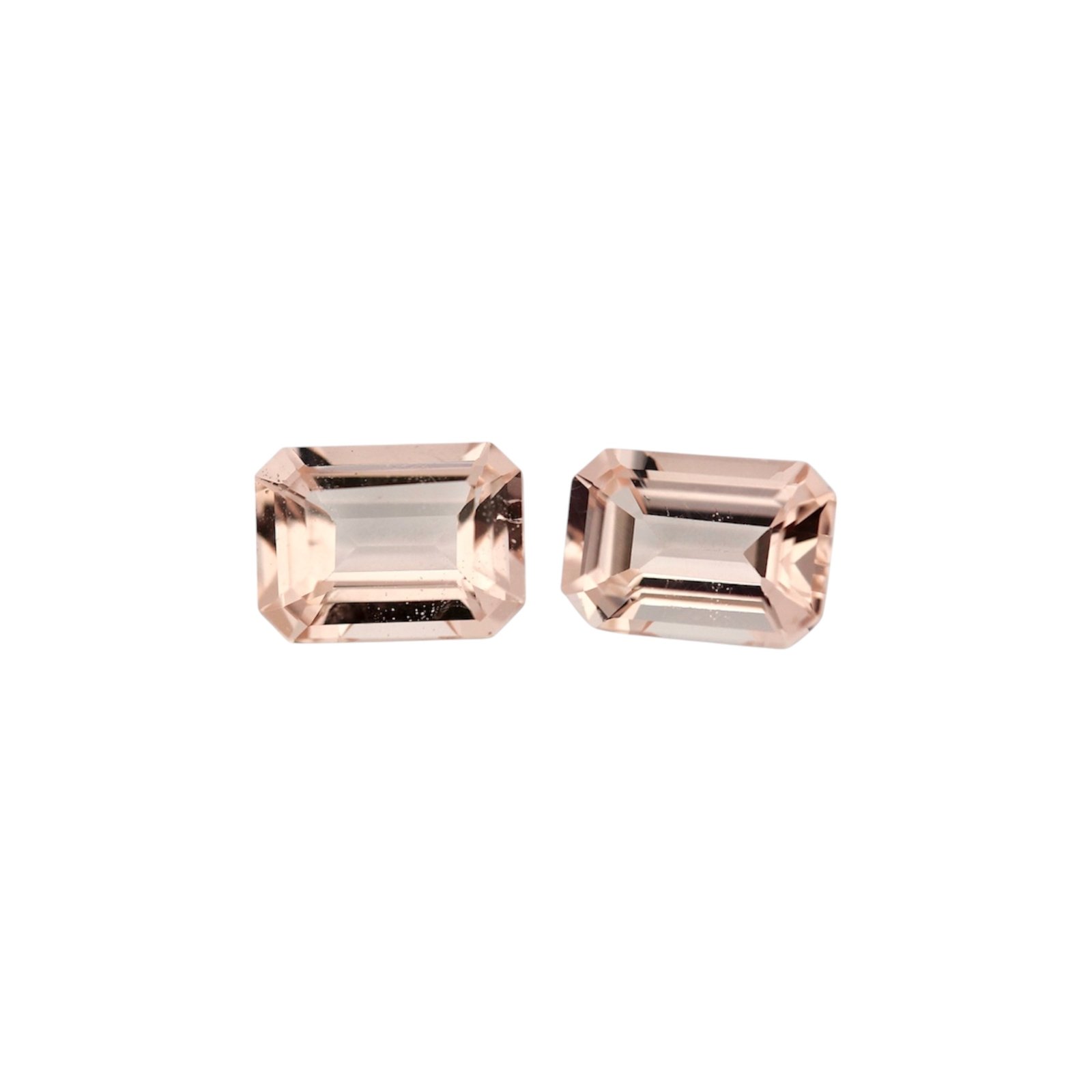 Peach Morganite - Emerald Cut - 7 x 5 mm