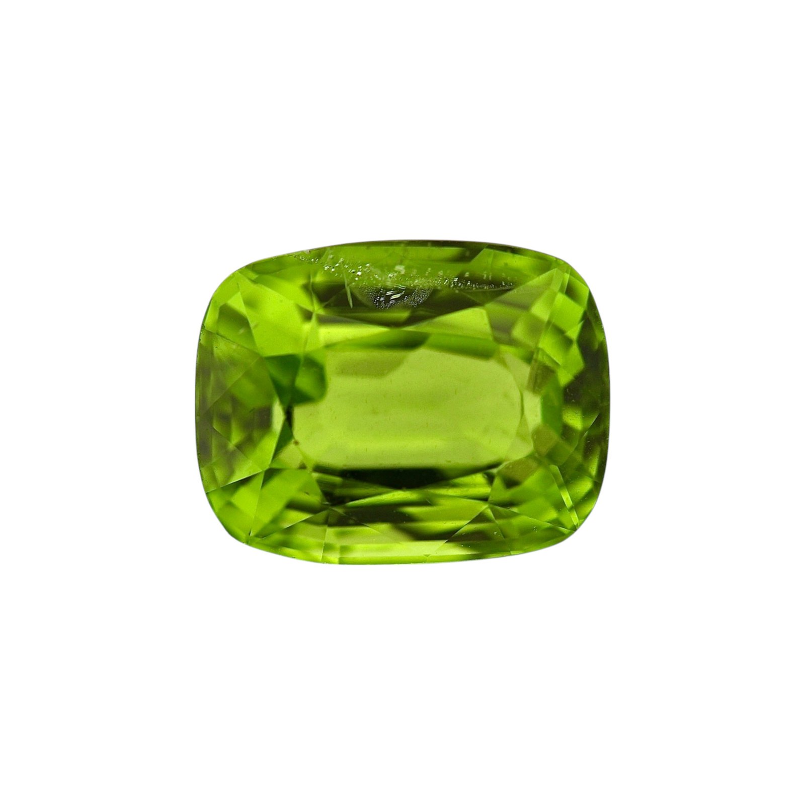 Peridot (Burmese) - Cushion - 12.4 x 9.7 mm - 7.23 ct