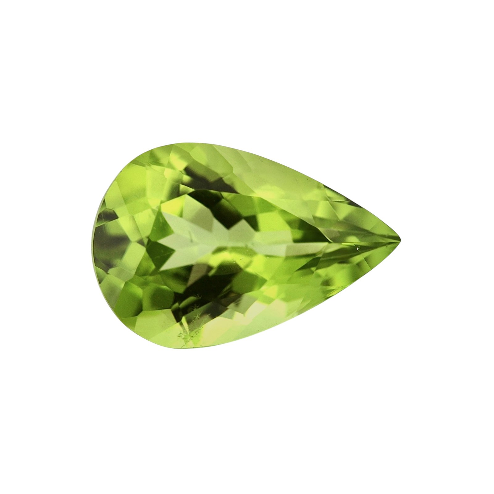 Peridot - Pear Shape - 12.5 x 8.3 mm - 3.72 ct