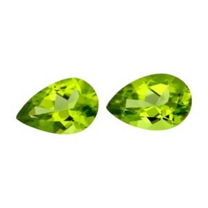 Peridot – Pear Shape (Pair) – 12 x 8 mm – 5.62 ct