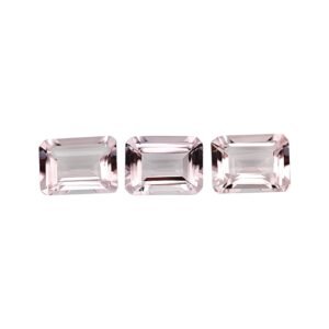 Pink Morganite – Emerald Cut – 7 x 5 mm