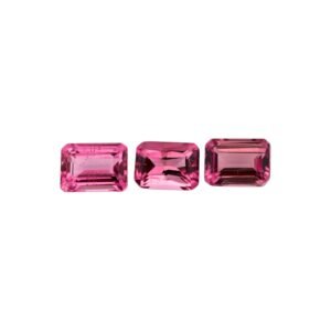 Pink Tourmaline – Emerald Cut – 7 x 5 mm