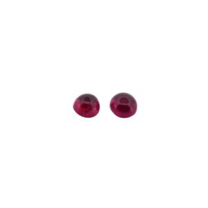 Rubelite Tourmaline (CAB) – Round (Pair) – 4.5 mm – 1.03 ct