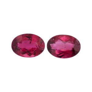 Rubelite Tourmaline – Oval (Pair) – 14 x 10 mm – 10.77 ct