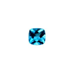 Swiss Blue Topaz – Cushion – 9 mm – 3.42 ct (Buff Top)