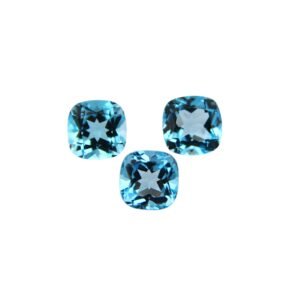 Swiss Blue Topaz – Cushion – 8 mm
