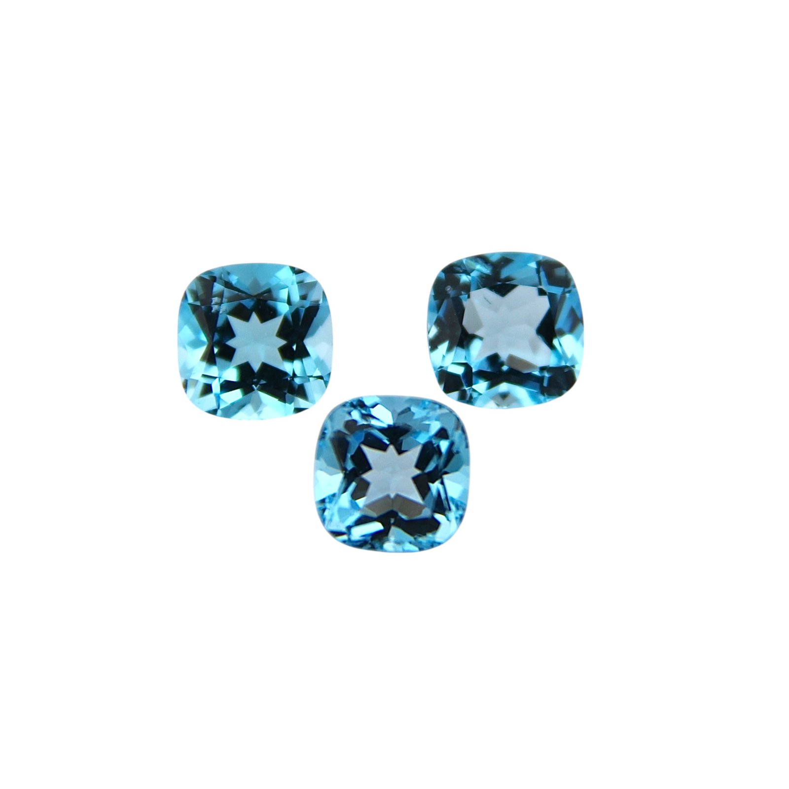 Swiss Blue Topaz - Cushion - 8 mm