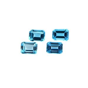 Swiss Blue Topaz – Emerald Cut – 7 x 5 mm