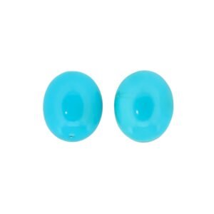 Turquoise (CAB) – Oval (Pair) – 12 x 10 mm – 6.81 ct