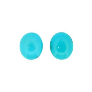 Turquoise (CAB) – Oval (Pair) – 12 x 10 mm – 6.91 ct