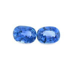 Blue Sapphire – Cushion (Pair) – 8.4 X 6.3 mm – 4.04 ct