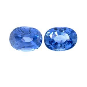 Blue Sapphire – Oval (Pair) – 7.6 x 5.7 mm – 3.36 ct