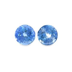 Blue Sapphire – Round (Pair) – 5.60 mm – 2.29 ct