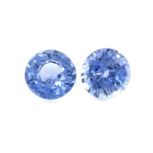 Blue Sapphire – Round (Pair) – 6.40 mm – 2.73 ct