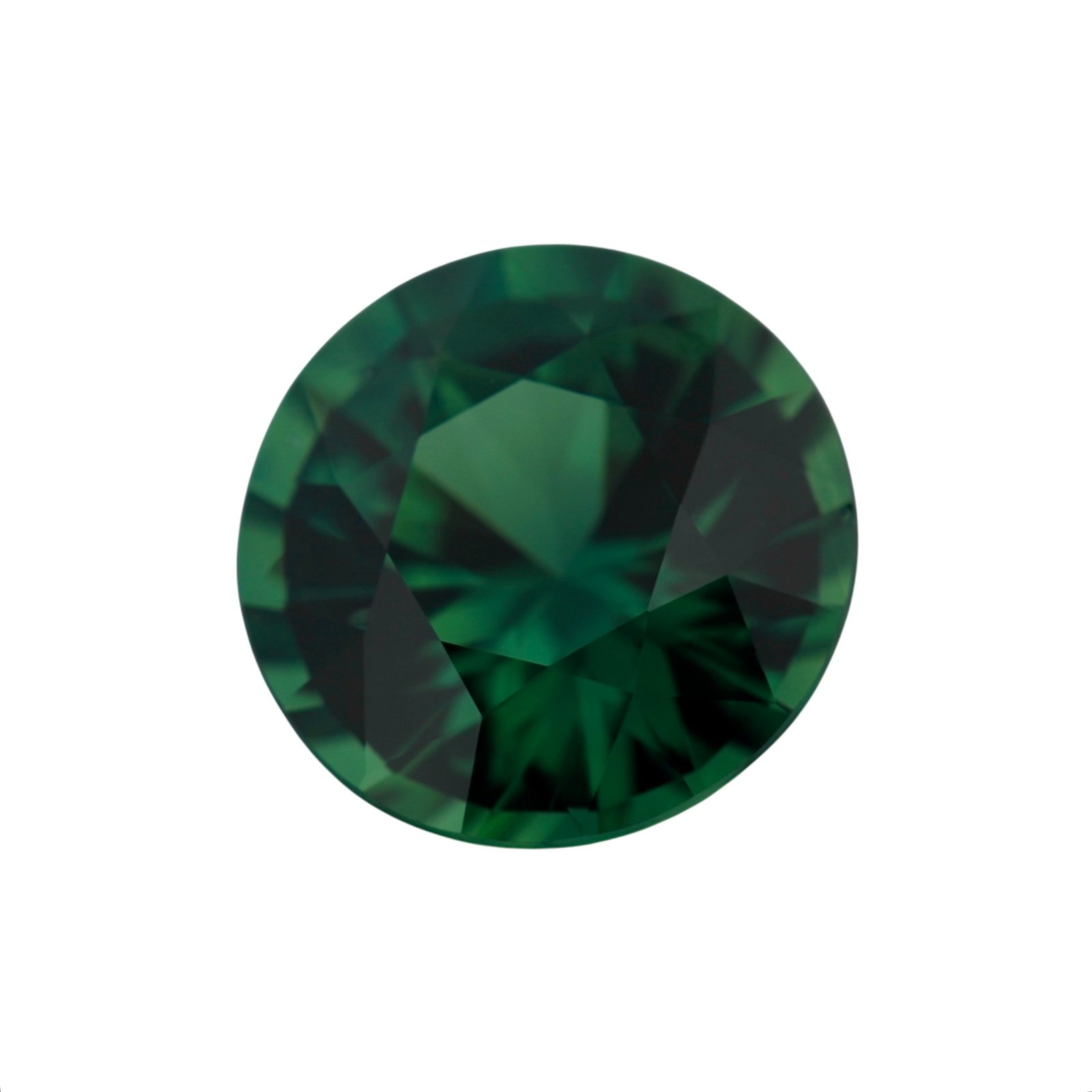 Green Sapphire - Round Diamond Cut - 8.8 mm - 3.02 ct